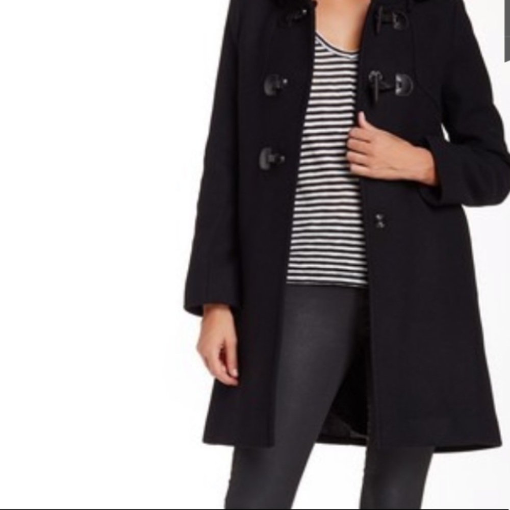 Cinzia Rocca DUE 3/4 Toggle Wool Blend Coat Sz 4